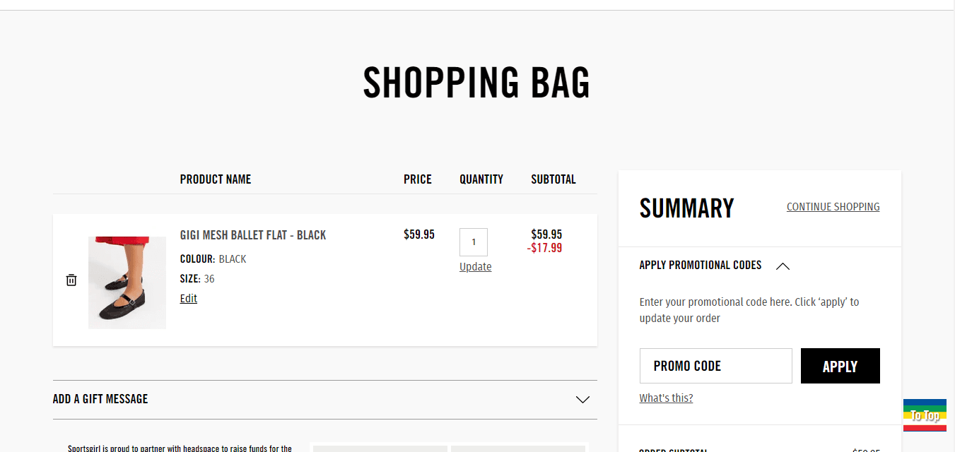 How to apply Sportsgirl coupon code